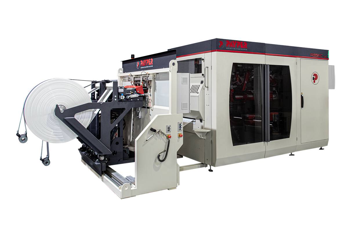 PAYPER’s high-speed FFS Bagging System, “ASSAC-U20” with automatic film roll changer.