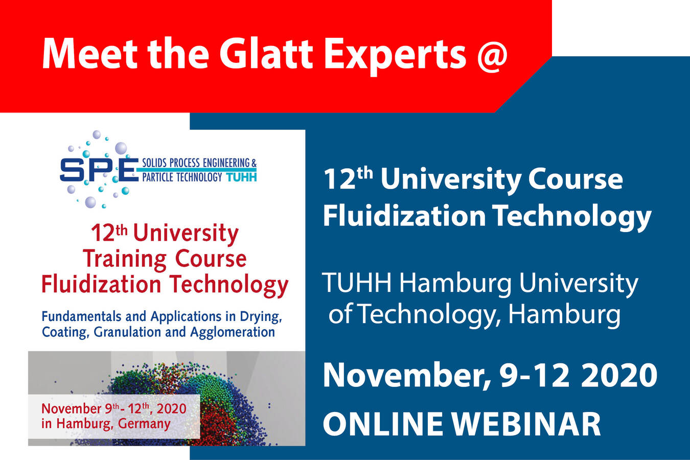 Meet the Glatt Experts @ the Online Webinar of TUHH